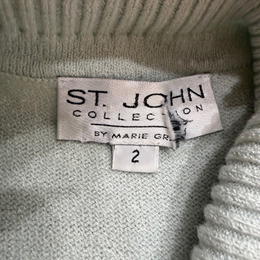 St John Collection‎ Vintage Powder Blue Santana Mini Dress Buttons Twee Luxury 2 - Picture 12 of 16